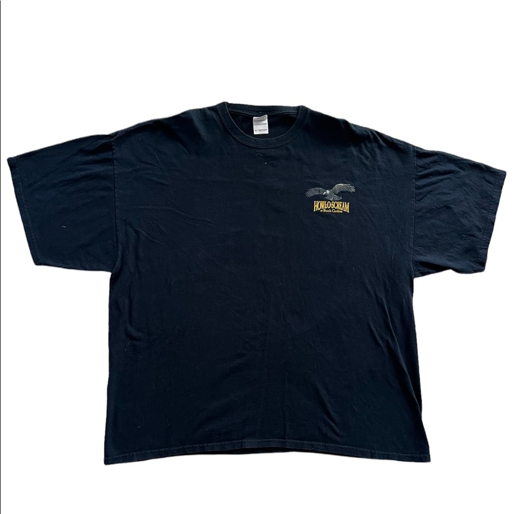 Mens Black Hawl-o-screams Bush Gardens T-shirt